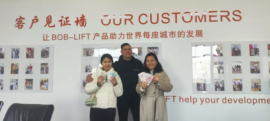Customers from South Africa visiting the BOB-LIFT factory