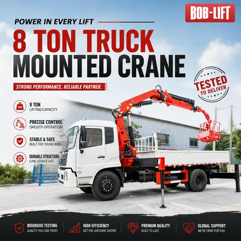 8 t truck mounted crane