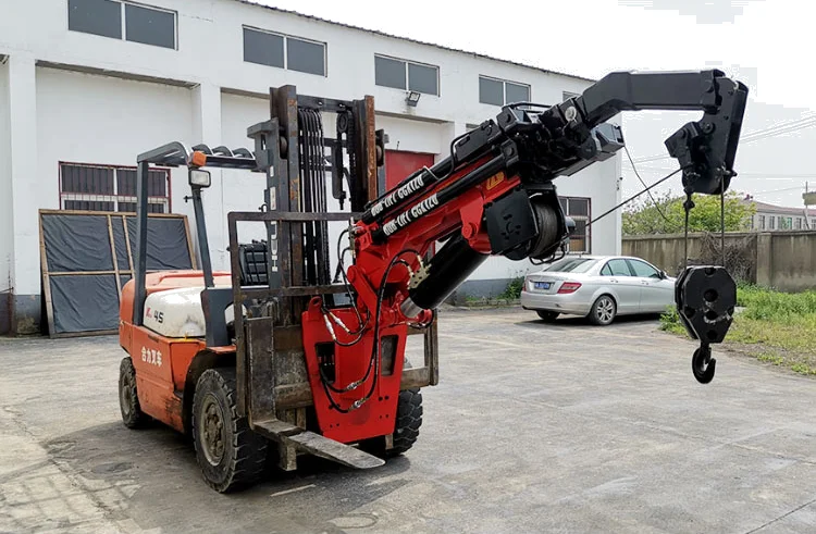 Grúa con plumín para carretilla elevadora de 2.5 toneladas